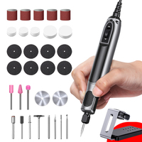 DELI Mini Engraving Pen Set 22000rpm 4 Speed Regulation Drill Electric Rotary Tool DIY Electric Drills Grinding Tools