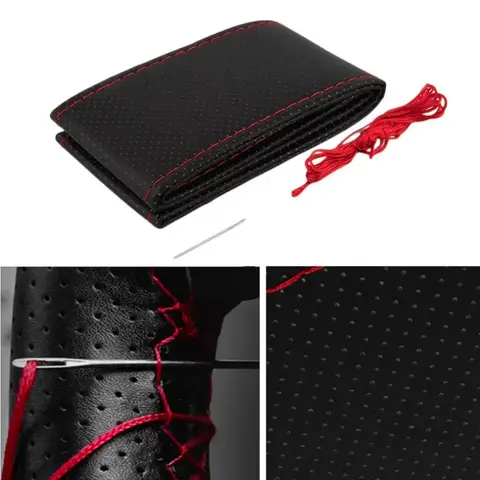 10 best sales fiat 500 leather steering wheel cover - №4