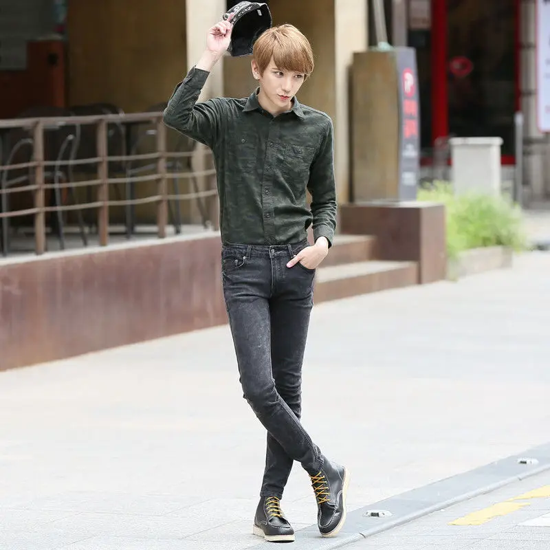 Invisible Open Crotch Sex Pants Fashion Elastic Boyfriend Jeans Male Denim Tight Pencil Trousers Cargo Pants Casual Men Clothing