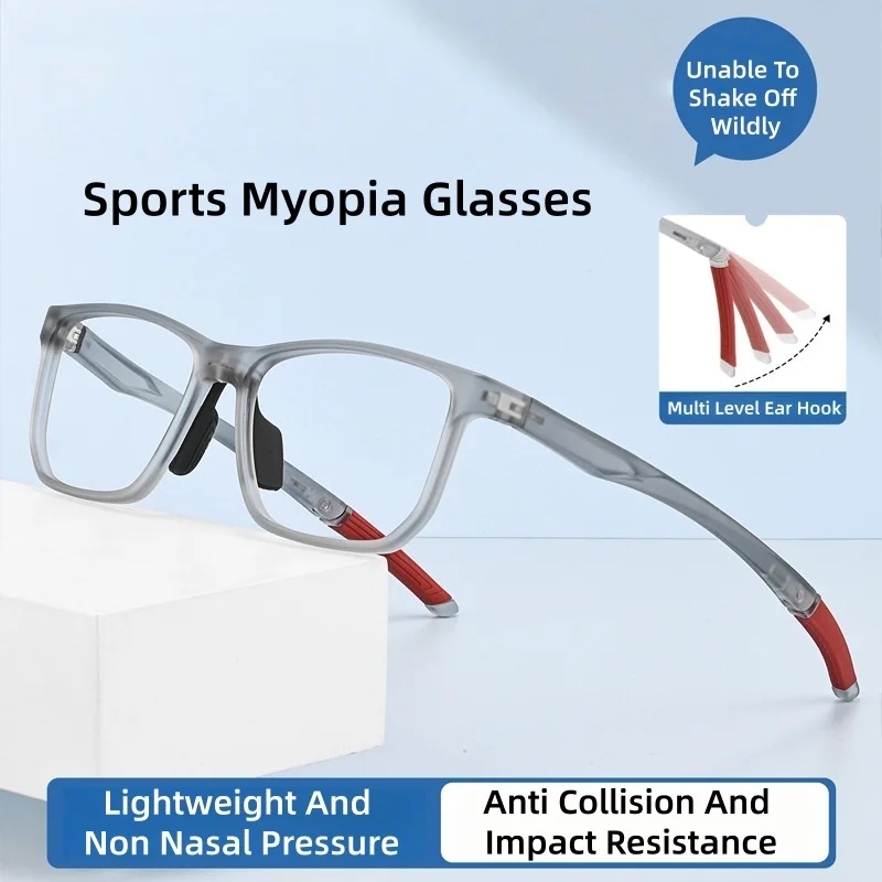 DIEDIESE Men's Large Frame Outdoor Sports Anti-collision And Anti Stripping Myopia Glasses Basketball Specific Glasses Fram
