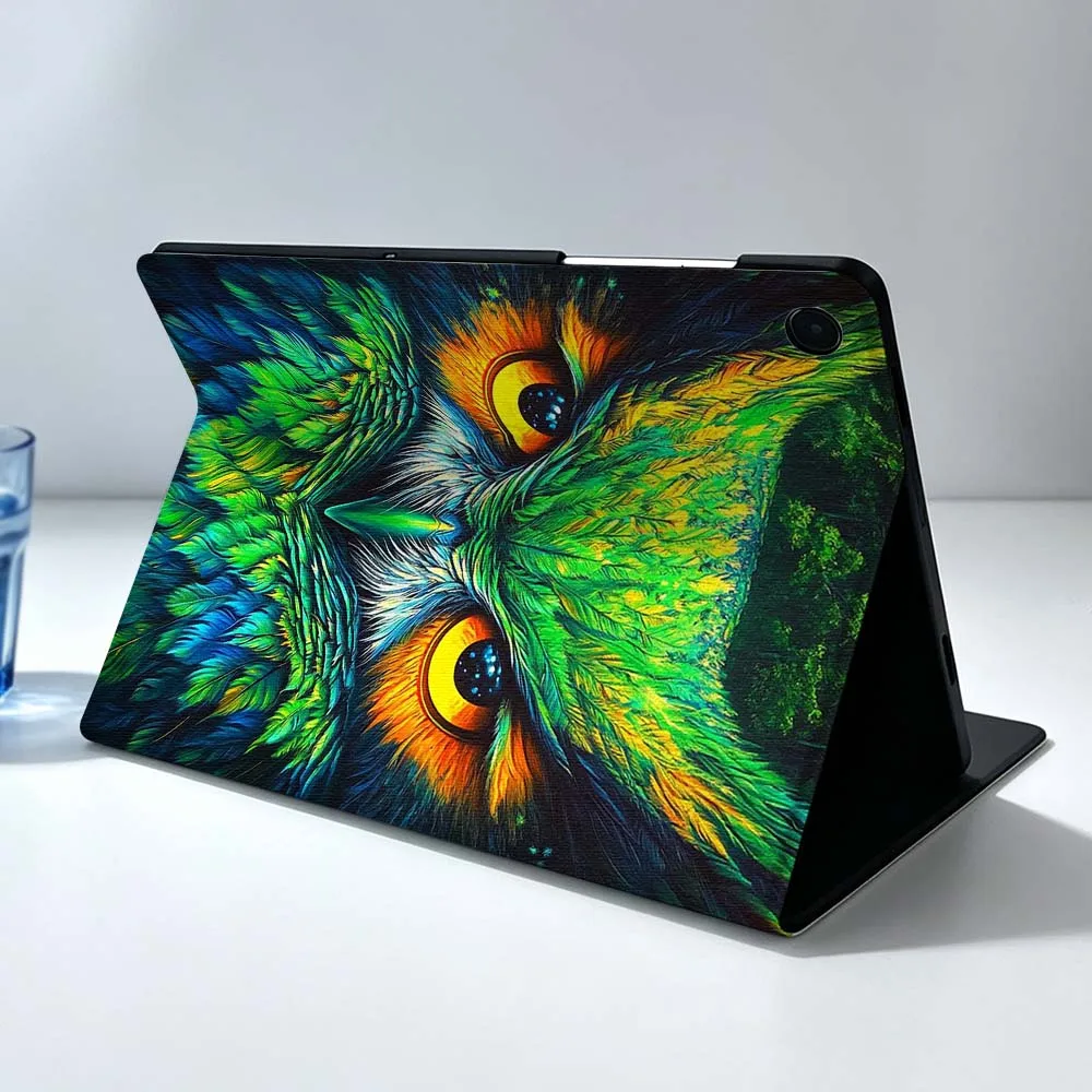 Cool Animal Owl Pattern Soft For Samsung Galaxy Tab S11 S10 S9 S8 S7 S6 A9 A8 A7 A11 Lite FE Plus Pen Tray Tablet Case