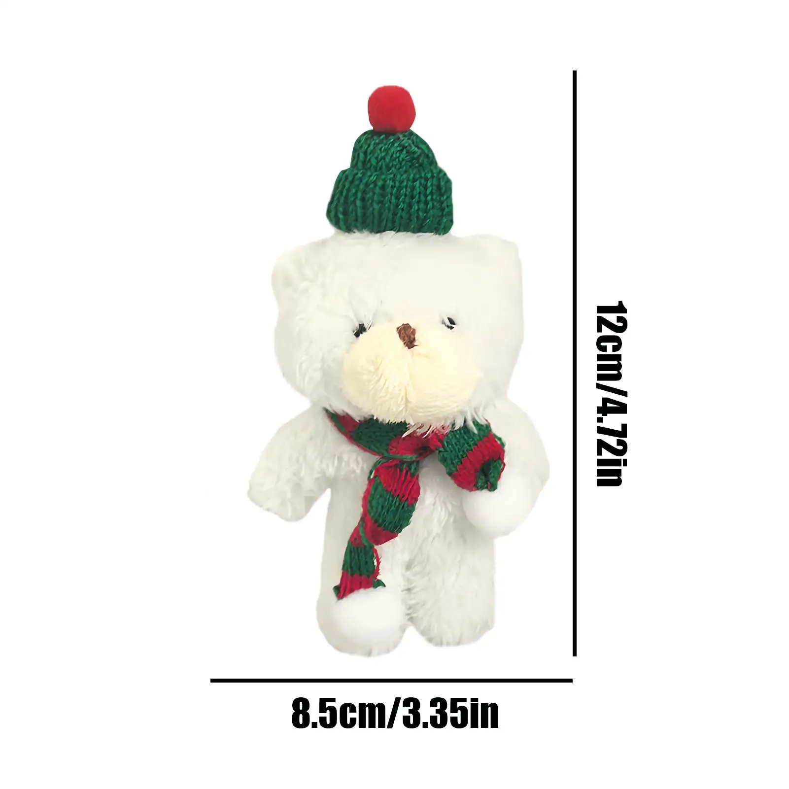 Purse Charm Soft Bear Keychain Ornaments Plush Doll Pendant With Scarf And Hat For Kids Adults Boys Girls Birthday Graduation