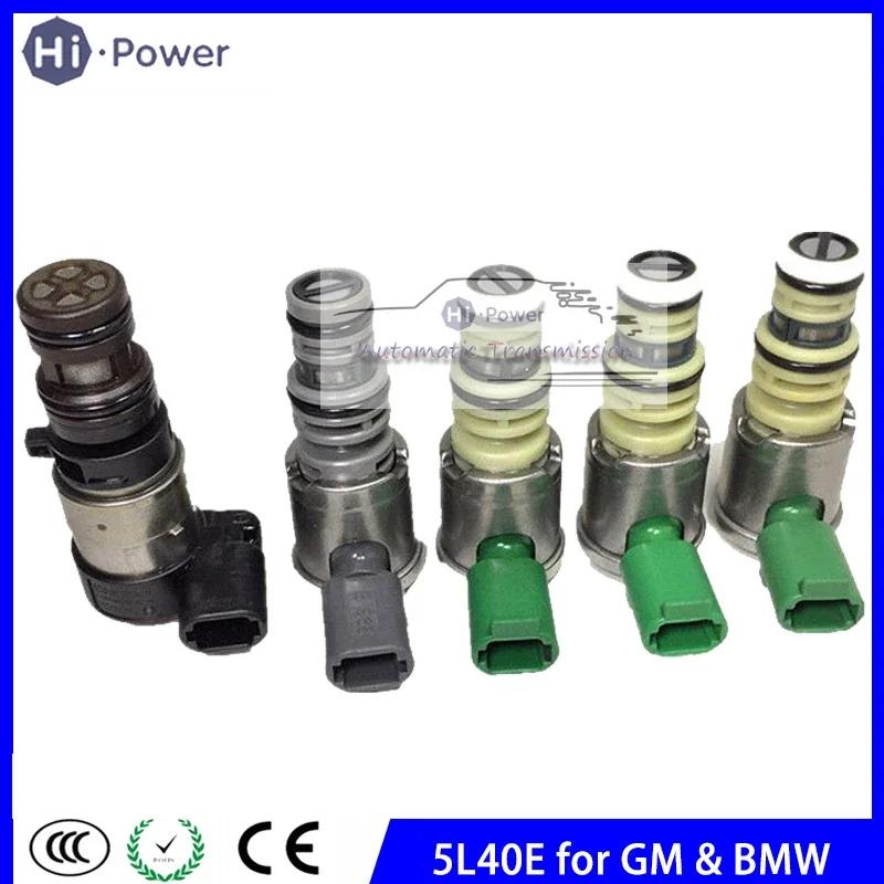 

5PCS Transmission Shift Solenoids 4L40E 4L45E 5L40E 5L50E for G M & BMW 24227792 24212690 8683187 96022804 24225825 10478146