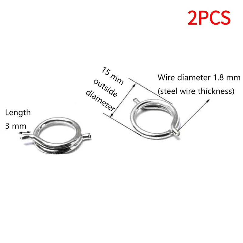 #2PCS Chicken Bone Scissors Accessories Spring Wire Diameter 1.8mm Outer Diameter 15mm Nickel Plated Steel Torsion Spring