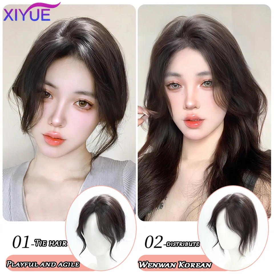 XIYUE Bangs wig for women with natural fluffiness and increased hair volume top of head hair patch