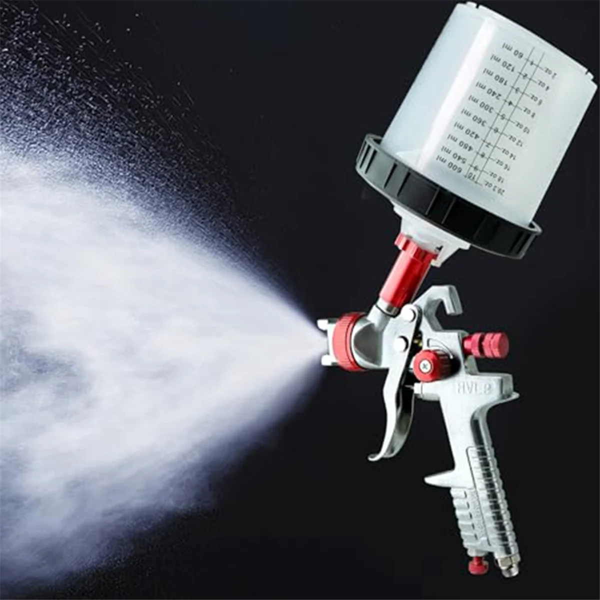 

Распылитель краски BAAQ с чашкой для смешивания краски, набор для краски содержит насадки 1,4 1,7 2,0 мм, 10 одноразовых стаканчиков на 600 мл, красный