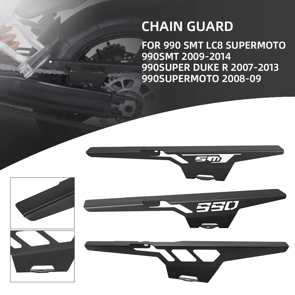 For 990 SMT LC8 Supermoto 990SMT 2009-2014 990Super duke R 2007-2013 990Supermoto 2008-09 Motorcycle Chain Guard Cover Protector