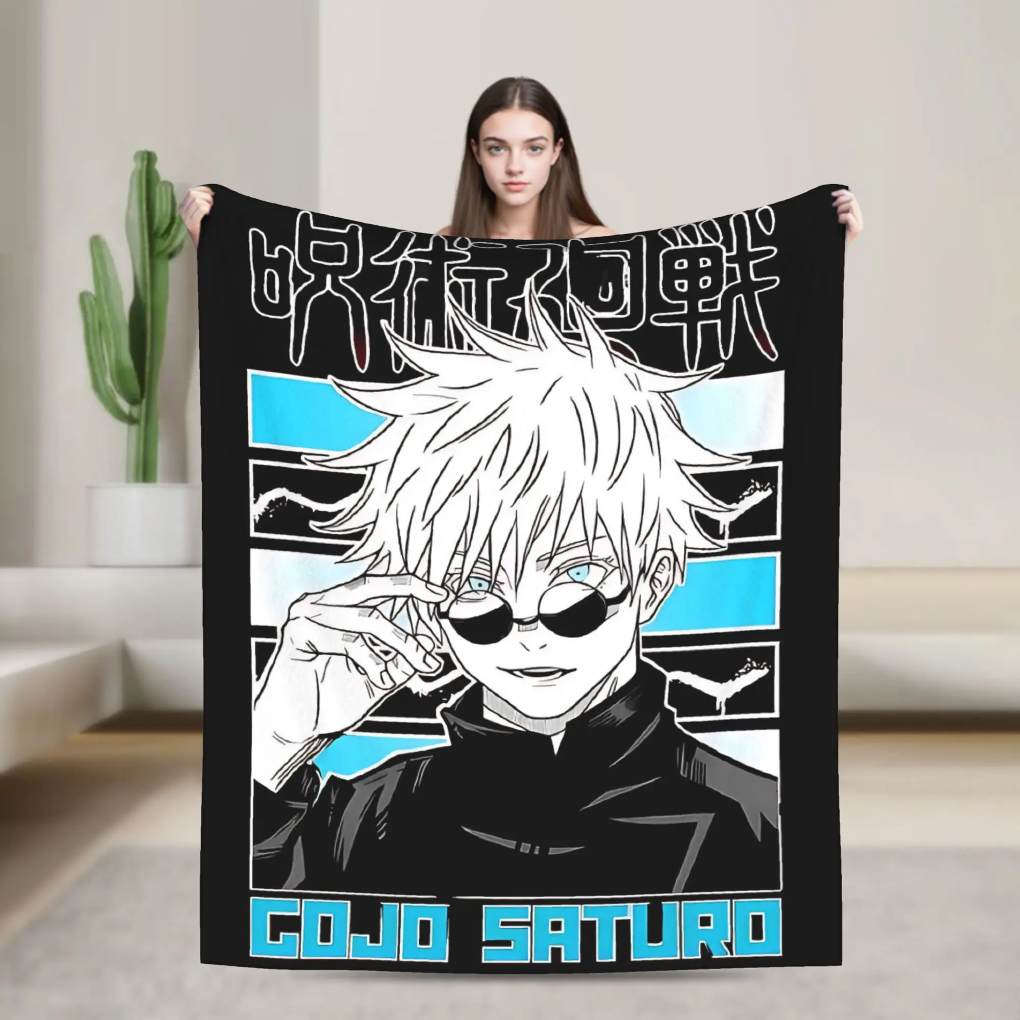 Jujutsu Kaisen The Honored One Flannel Blanket Spring  Warm Throw Blanket for Kids Couch Chair Street Trend Bedspread Bed Cover