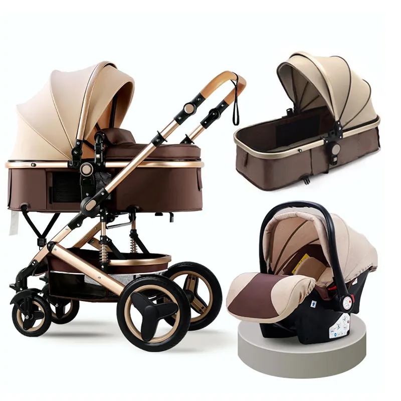 wholesale good quality 3 in 1 pram baby stroller/ baby carriage for sale include basket