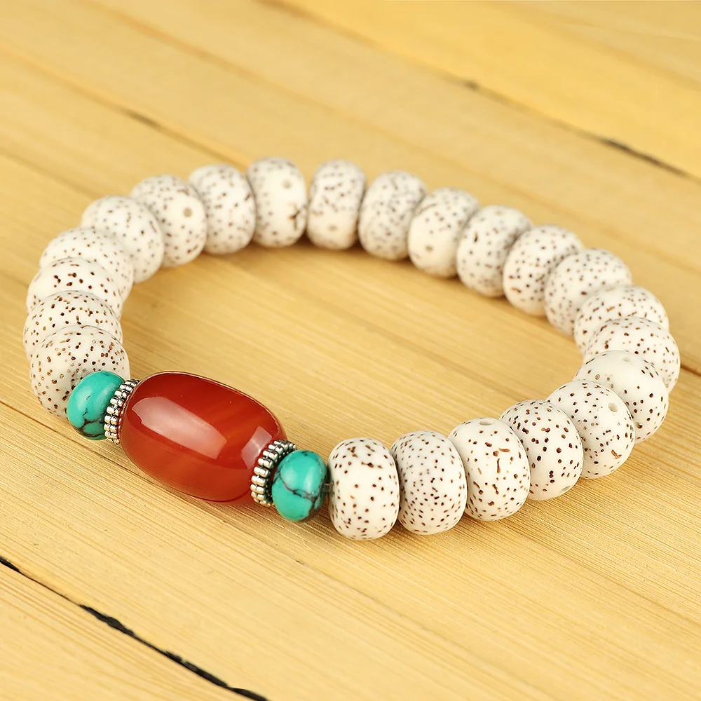 

Xingyue Bodhi bracelet wholesale Tibetan style natural Hainan ingots seed red agate dzi accessories finished products