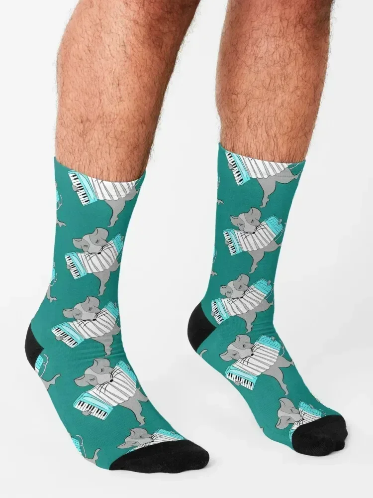 Mouse Playing an Accordion Socks Stockings man winter gifts Crossfit halloween Socks Ladies Men's
