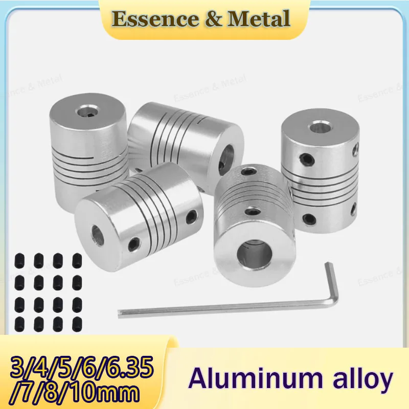 Flexible Shaft Coupling L25 x D19 Elastic Coupling Aluminum Alloy Joint Connector Suitable For CNC Machine Tools And 3D Printers