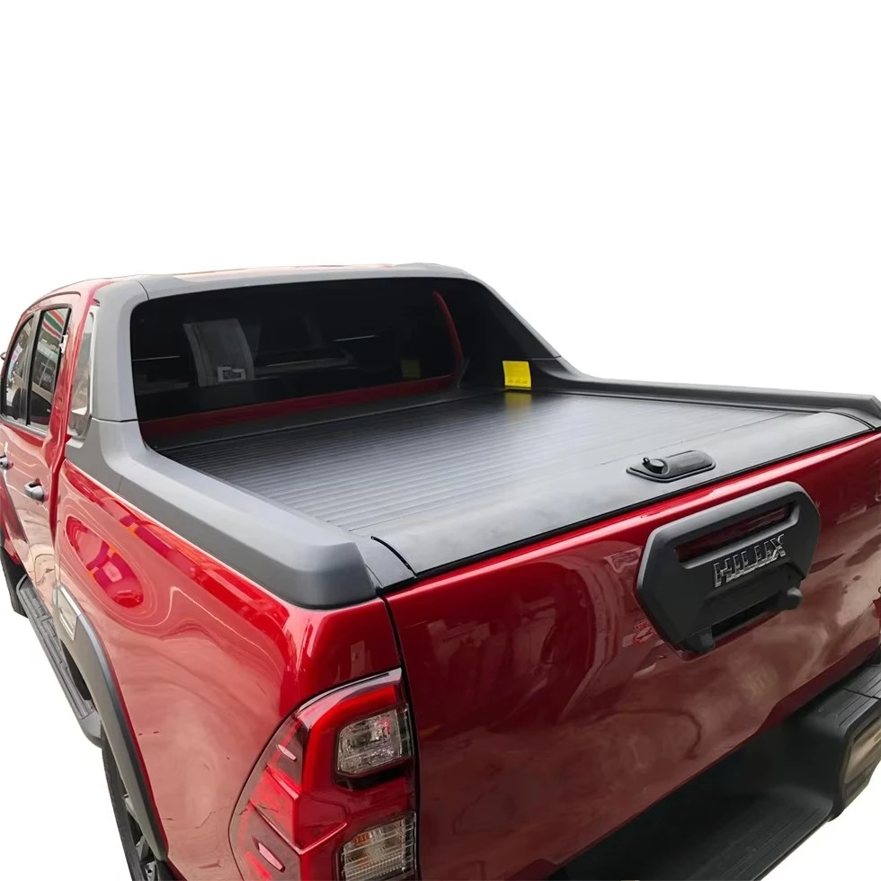 Aluminum Retractable Hard Truck Bed Tonneau Cover with Lock for 2012-2024 Toyota Hilux Rocco-c Tacoma Tundra Roller Cover