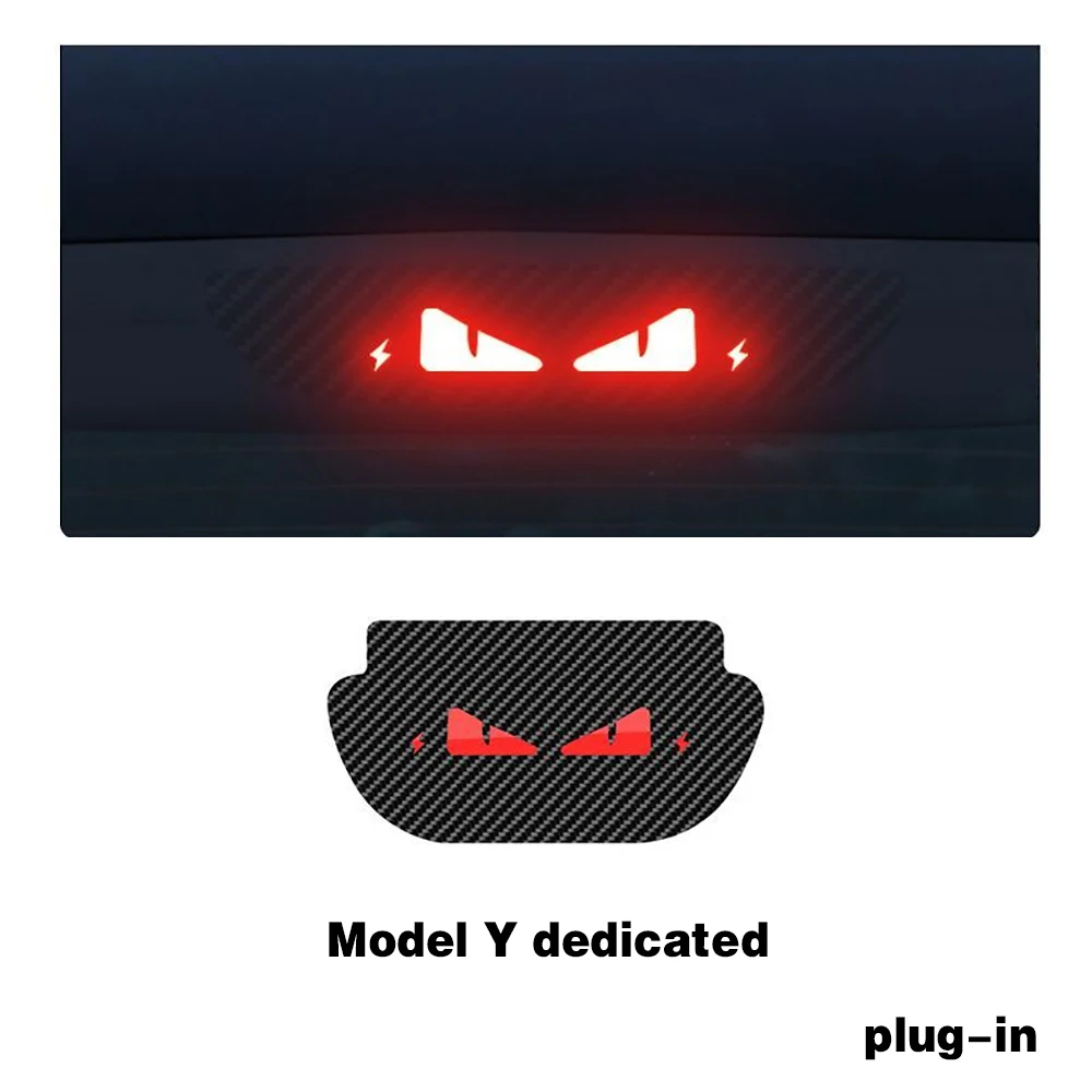 1 pz adesivi per Auto Top fanale posteriore emblema per adesivi Tesla Y Auto montato luce freno scheda di proiezione decalcomania per Tesla Model 3