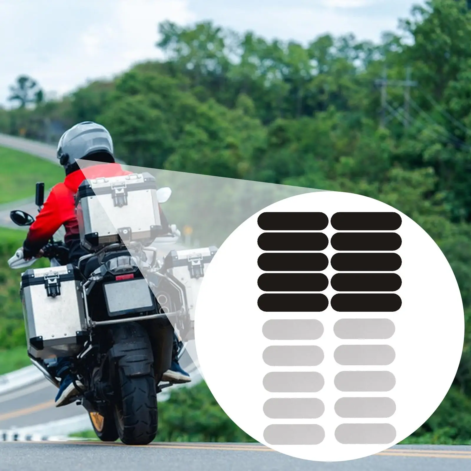 10Pcs Reflective Stickers Reflective Tape Decor Multifunctional Accessories Warning Sticker Decals for Outdoor Gear Cycling