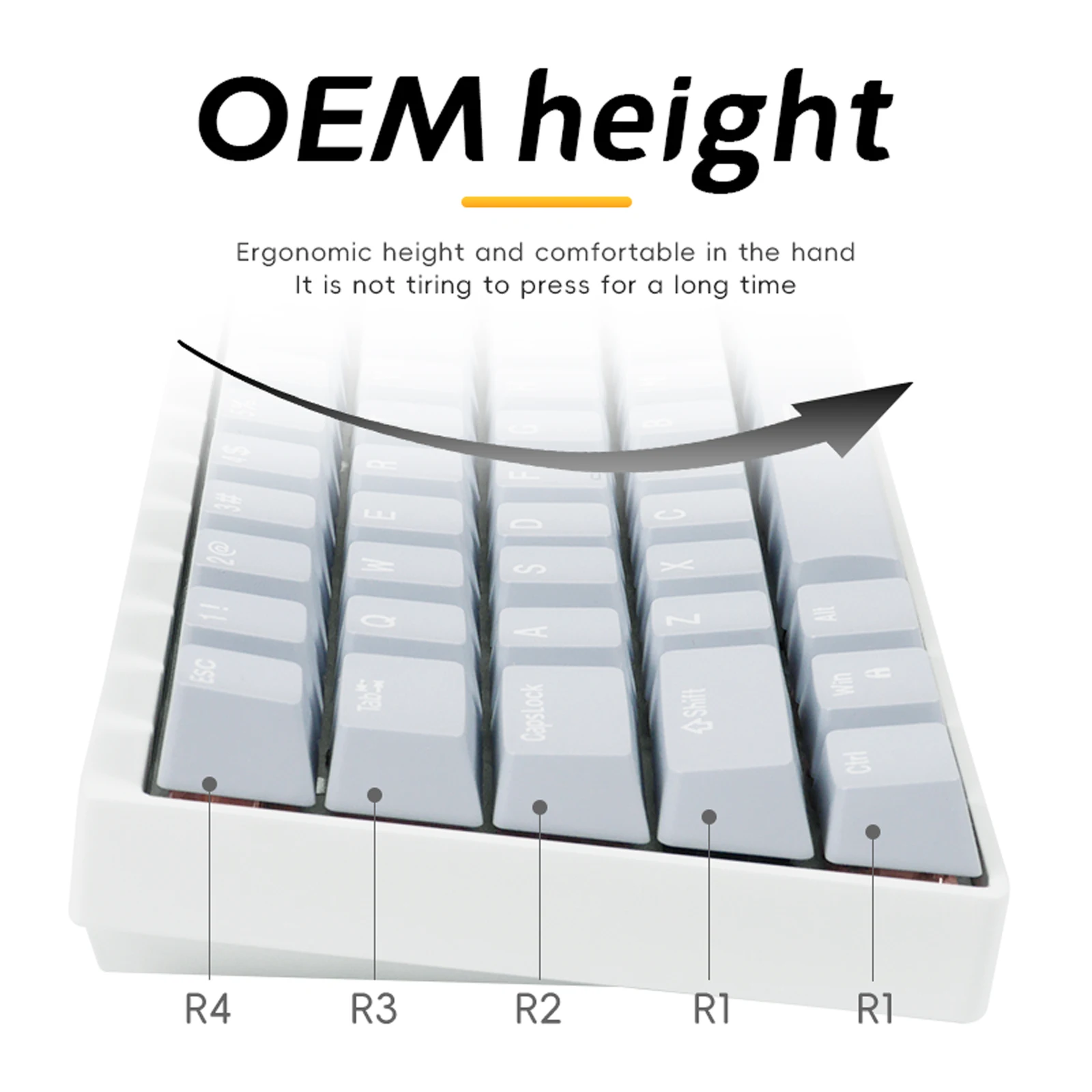 Latenpow Five-color Keycaps Keyboard Pbt Keycap Set 95/105 Keys for DIY Mechanical
