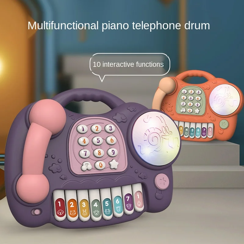 Jouet de piano musical pour enfants, jouet de téléphone portable pour filles, cadeaux d'anniversaire pour bébé, 1 an, 13 à 24 mois