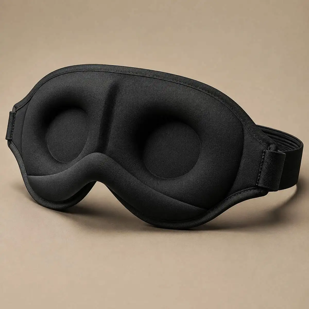 Contoured Sleep Eye Mask Polyester Light Blocking Blackout Blindfold Pressure Free Nose Wing Airplane Travel Sleeping Night Rest view 5