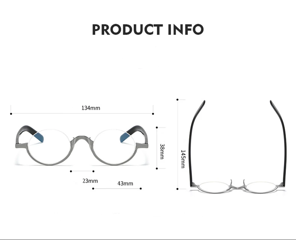 اليابان الرجال التيتانيوم إطار نظارات دائرية نصف إطار نظارات بمادة الخلات جديد ريترو صغيرة عالية الجودة نظارات إطار نظارات نسائية #5