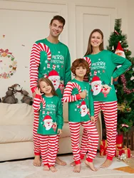 Christmas Gift for Family 2023 New Winter Cartoon Print Mom Daughter Dad Son Kids Xmas Set Women Man Boy Girls Casual Sleepwear