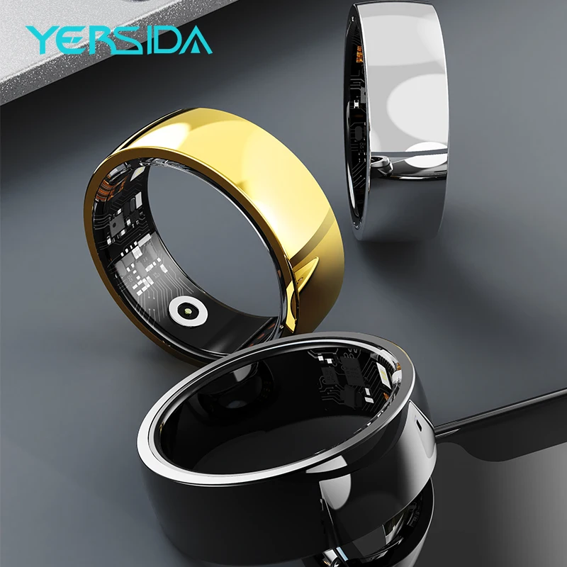 YERSIDA R09M Sport Smart Ring Real Time Heart Rate Blood Oxygen Sleep Monitoring Waterproof IP68 Remote Control Photo For Adult