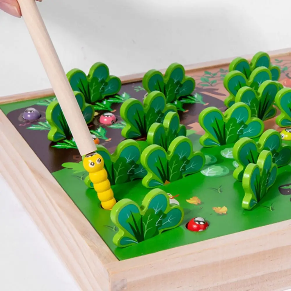 Juego de mesa de rábano de tracción de granja de interacción entre padres e hijos, juego de granja de rábano de iluminación de madera, juguetes creativos Kawaii para tirar de rábano