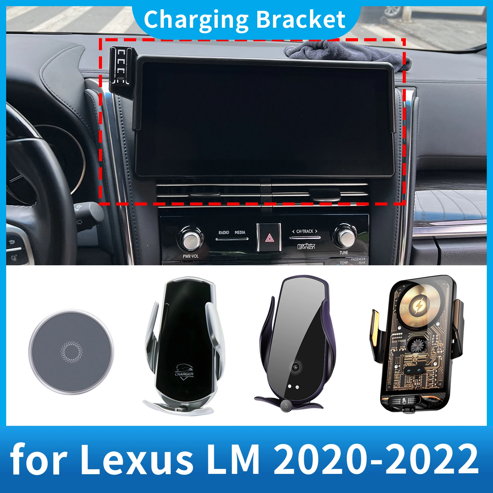 

Car Phone Holder Charging for Lexus LM 2020·2022 Screen Navigation GPS Bracket Base Accessories Charging