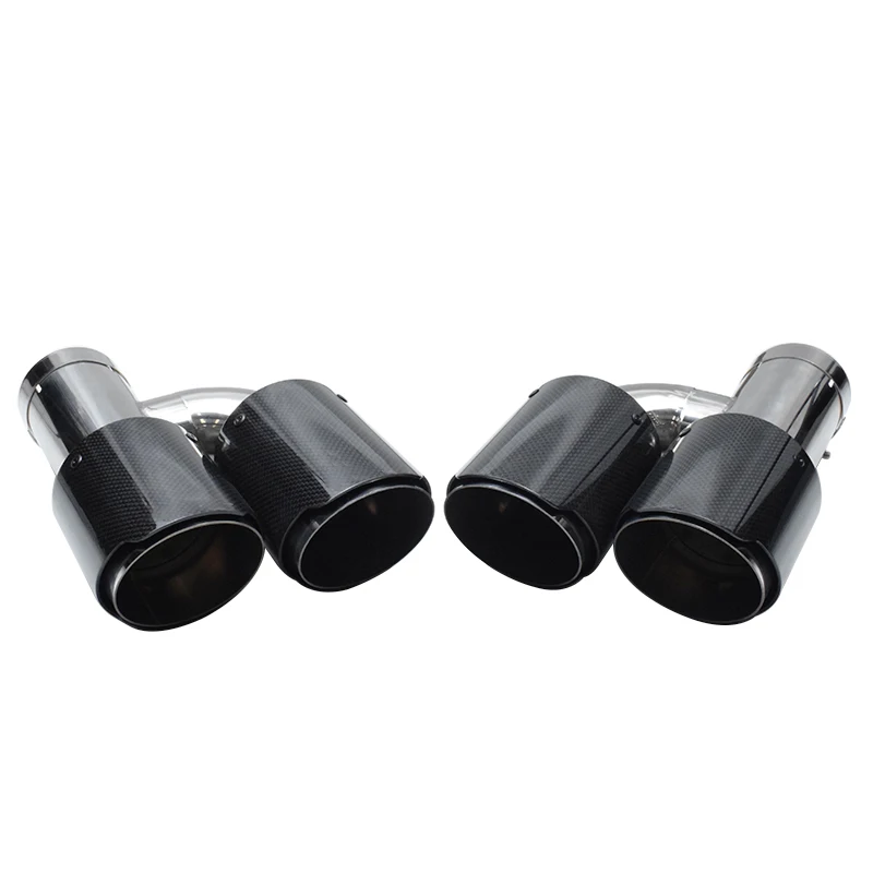 Quad Roestvrijstalen Auto Uitlaatpijp Voor Audi A3 A4 A5 A6 A7 A8 Up S3 S4 S5 S6 S7 S8 Sq3 Sq5 Ontwerp Uitlaat Tip 60Mm Uitlaat