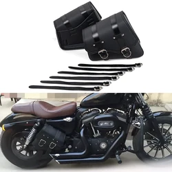 Motorcycle Saddlebags Side Bag Luggage Black PU For Indian Indian Scout Sixty Bobber For Honda Shadow Rebel For BMW R nineT