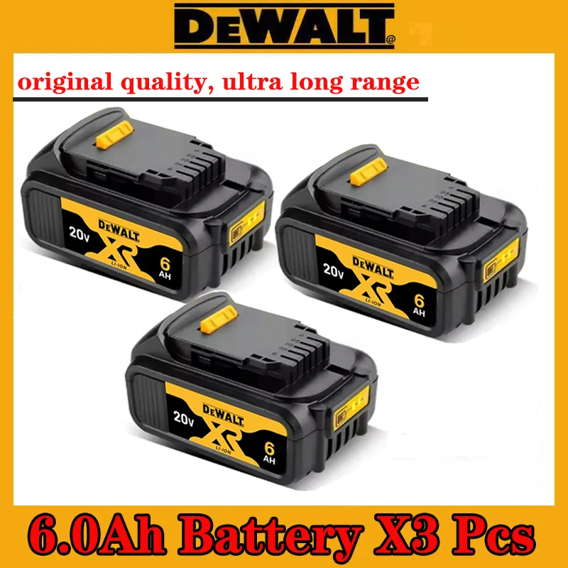 

DCB200 20V Battery Compatible with dewalt power Tools 18V 6000MAh rechargeable electric tool Lithium batteries 20V 18Volt 6Ah