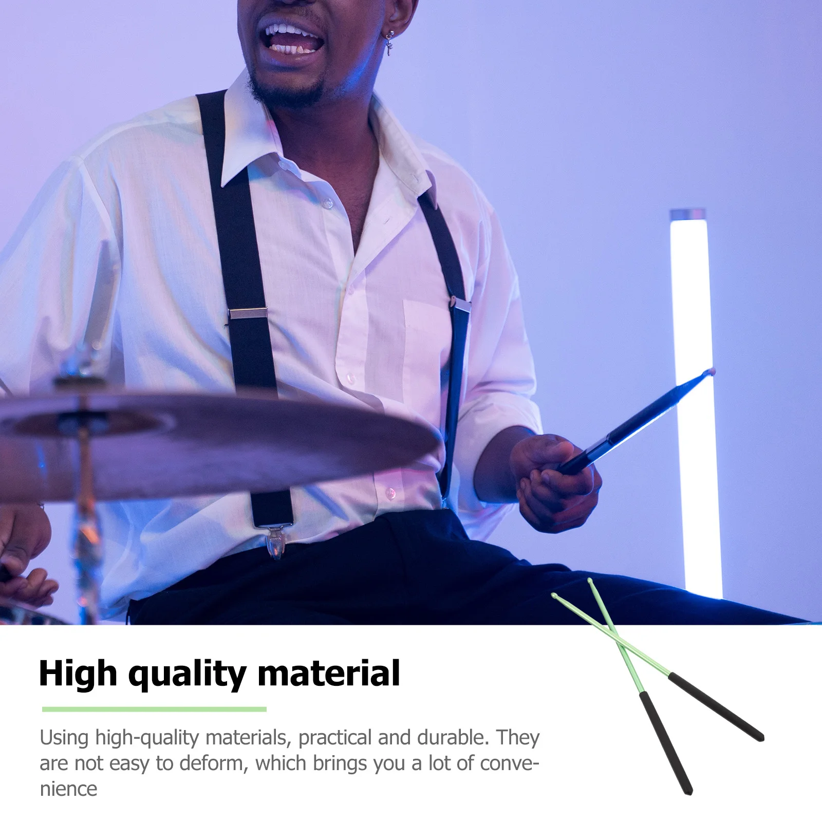 

2 Pcs Aluminum Alloy Drum Rods Musical Drumstick Sticks Accessories Drumsticks Percussion Simple