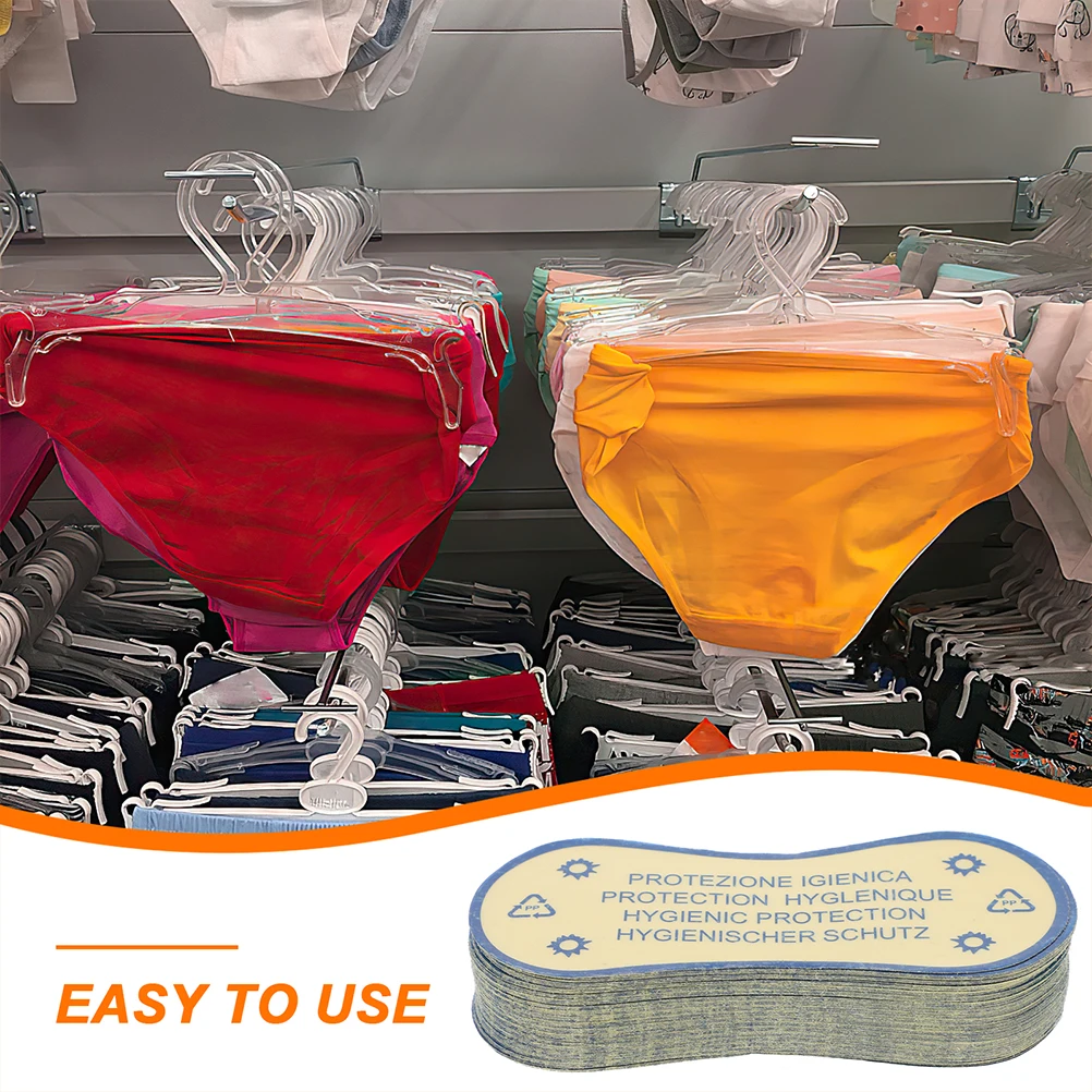 

100 Pcs Swimsuit Trunk Tags Stickers Underwear Adhesive Labels Clear Swimwear Protective Decal Liner Panty