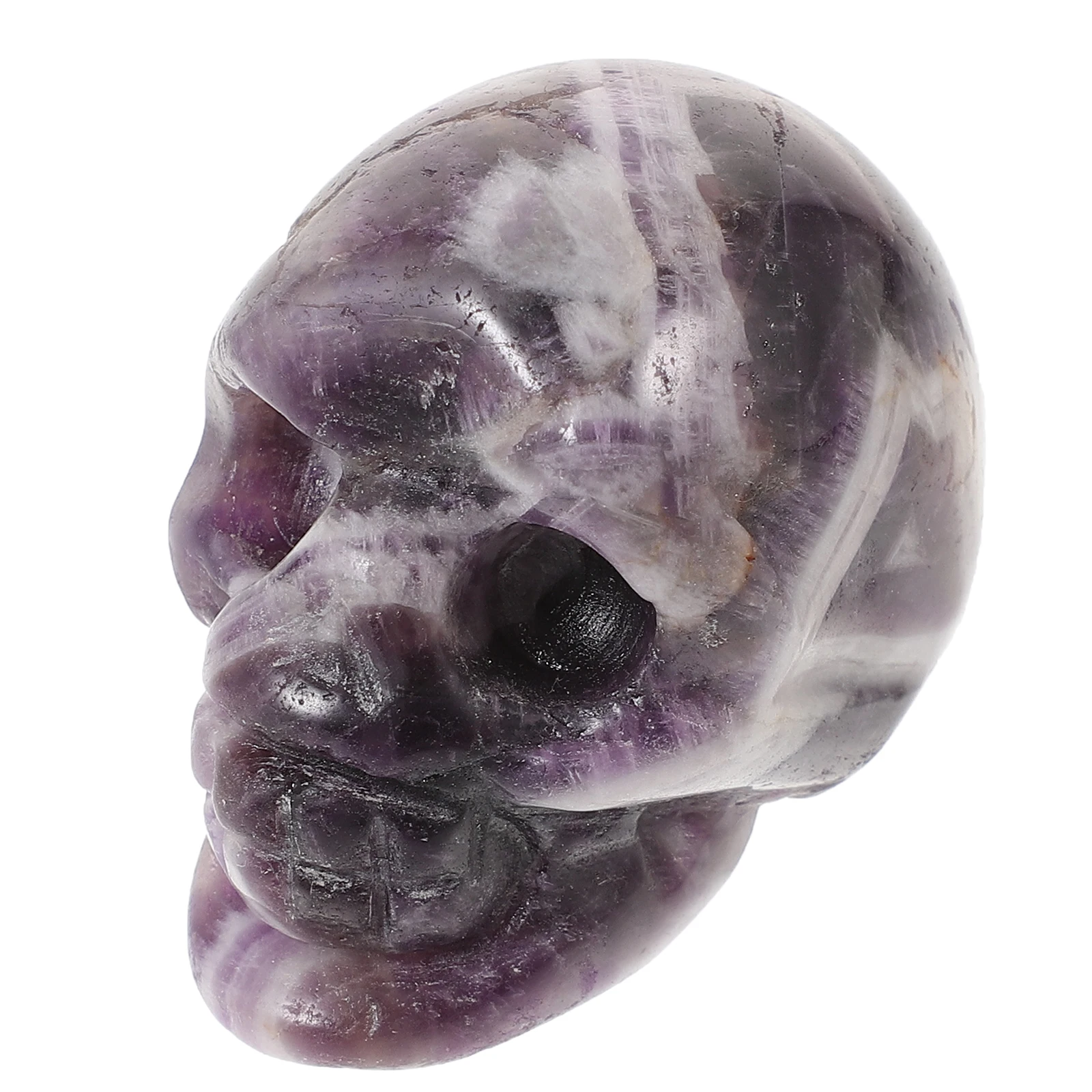 

Amethyst Skull nament 2 Inch Purple Crystal Decor Mini Skulls Halloween Party Scary Props Fake Models Festive