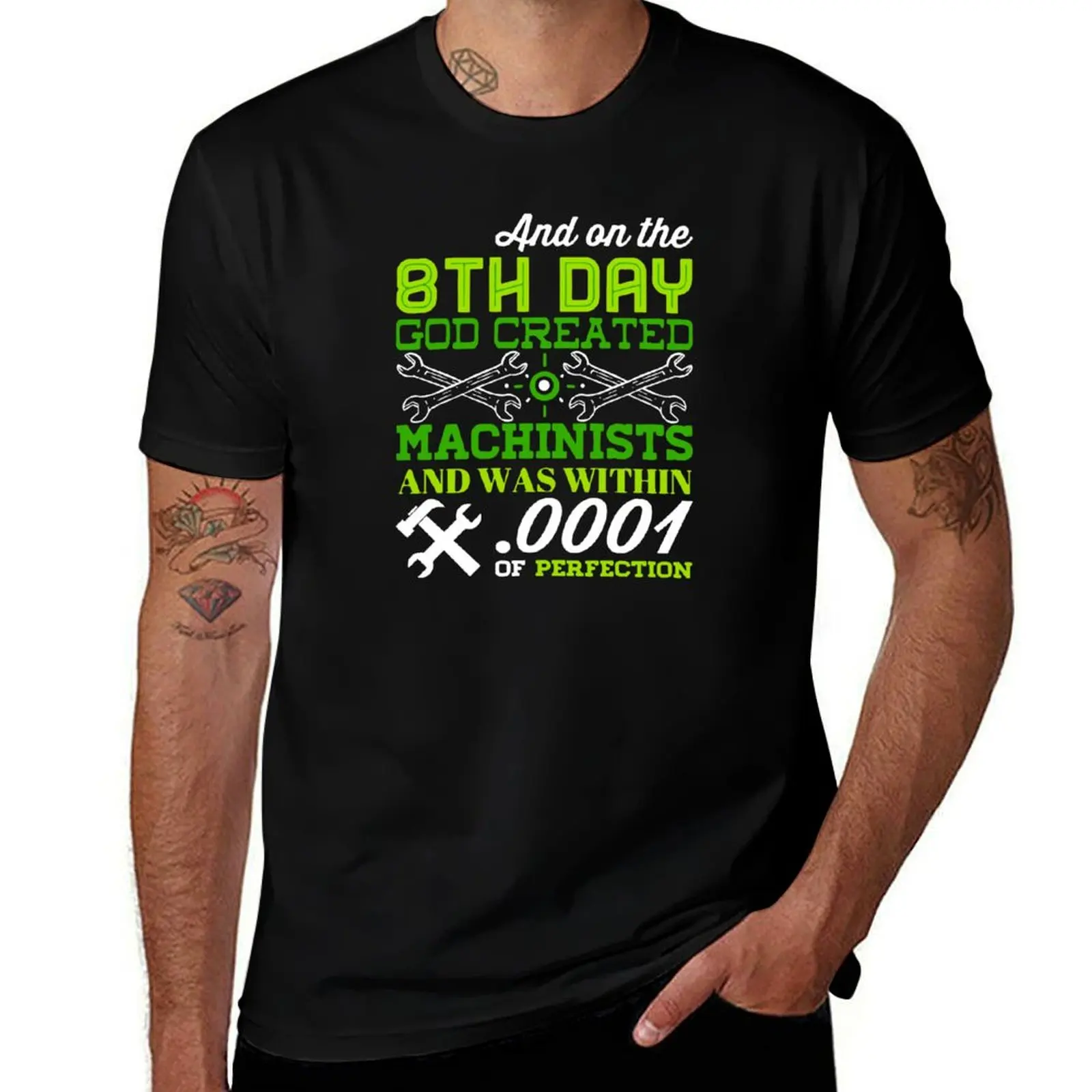MACHINIST: God Created Machinists T-Shirt Quick Dry Fishing T-Shirt