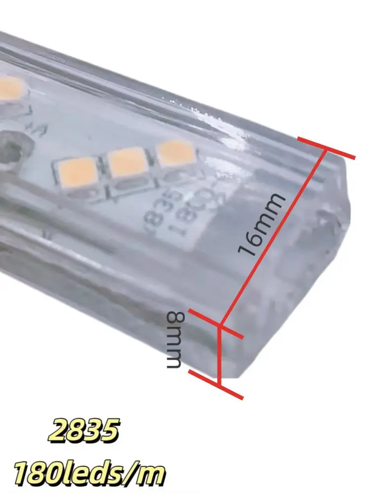 Bande lumineuse LED étanche, Contour d'objet, Décor de pièce, Café, Couloir, Allée, KTV, Maison, 220 LED, m, 180 V, IP65, Escales
