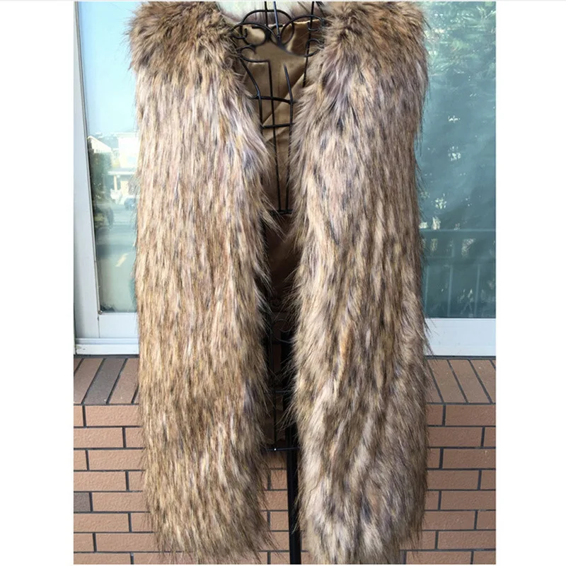 Autumn and Winter New Fur Coat Imitation Fox Hair Mid Length Fur Vest