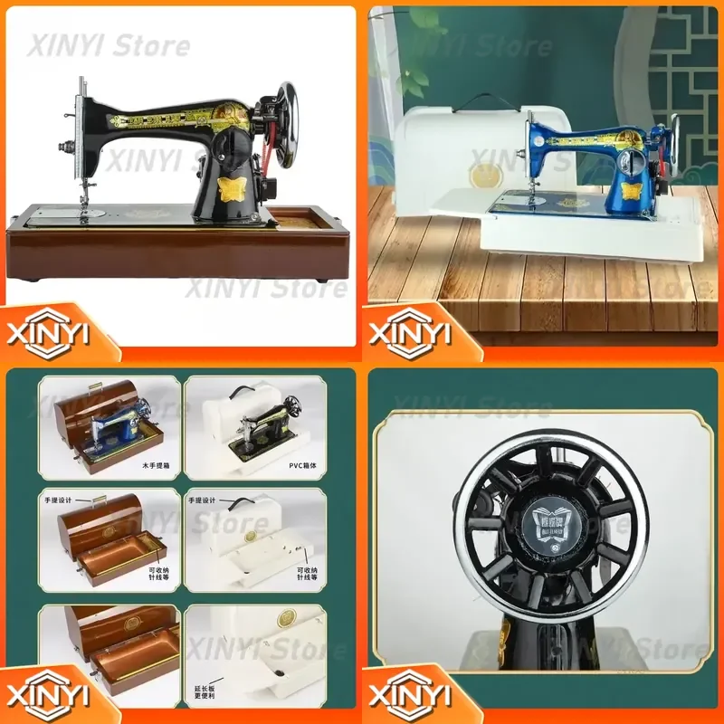 Portable Mini Sewing Machine for Household Use Electric Walking Foot Sewing Machine for Thick Thread Tailoring Craft DIY