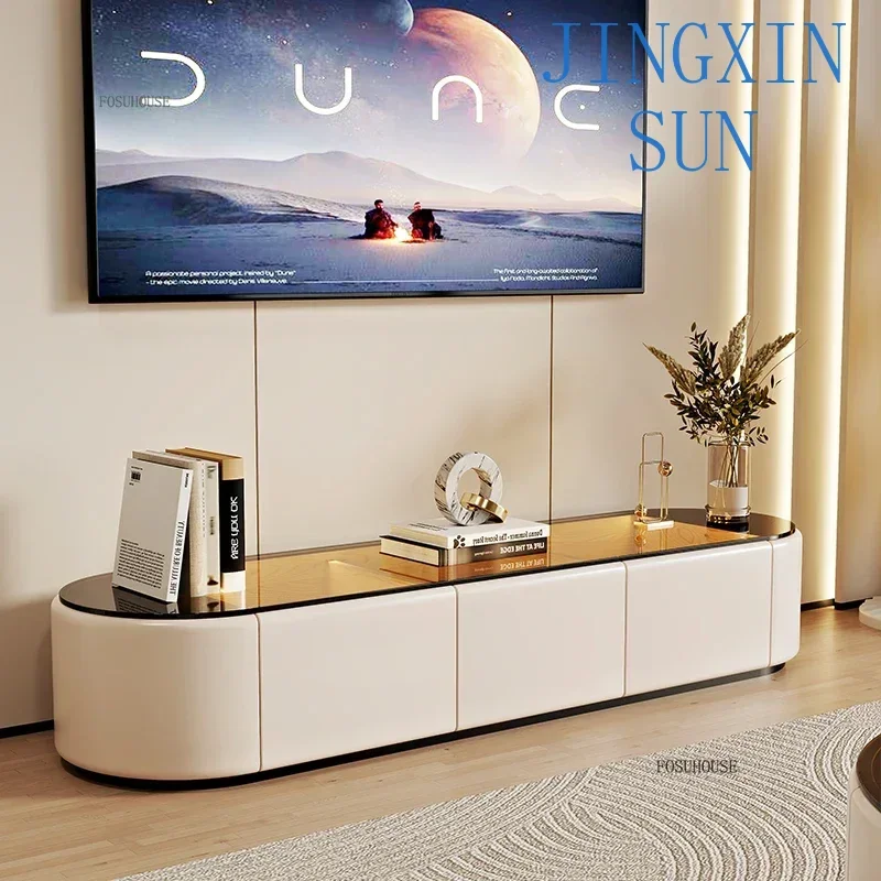 Italian Modern Solid Wood TV Stands Simple Sofa Coffee Table Living Room Home Small Floor Cabinet High-end