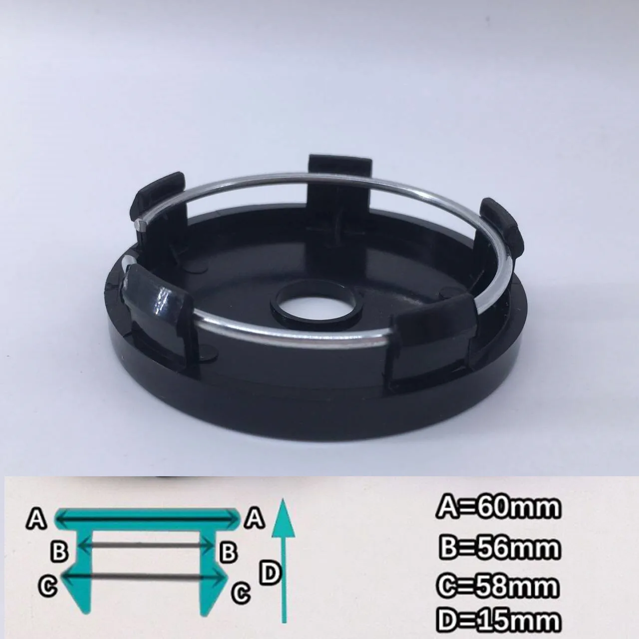 4 قطعة 56/60 مللي متر سيارة عجلة غطاء مركزي محور قبعات شارة ملحقات لهوندا موجين إلهام VTEC DOHC Modulo Vezel CITY CIVIC RR صالح #3
