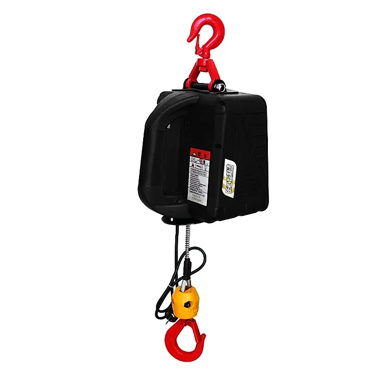 

220V Portable Electric Hoist Crane 200kg-300kg-500kg Lifting Tool 25m Wireless Remote Control New Conditions 3 1 Retail Hotel