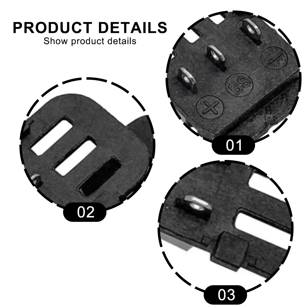 

For Tool Repair 3-pin Connector Plastic Housing Lightweight 5g 38mm Length 25mm Width Compact Dimensions For Dongke Drill Models