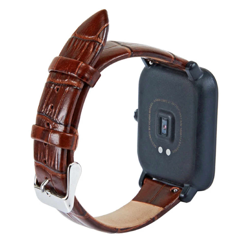 Bracelet en cuir pour Garmin Vivoactive 3, bracelets de montre intelligents, bracelets noirs, 20mm