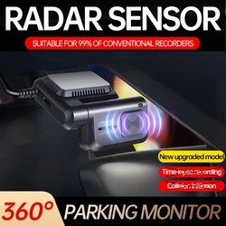 Socio de vigilancia de aparcamiento para cámara de salpicadero, Kit de Radar de 360 ° y cable duro para Monitor de aparcamiento 24H en coche, adecuado para DVR de coche