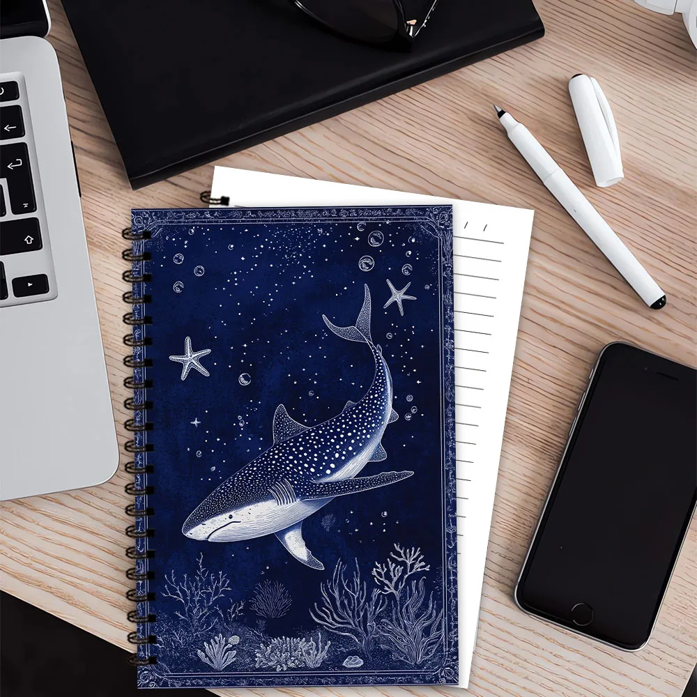 Unterwasser-Hai-Notizbuch, Tagebuch, Leere Linierte Seiten, Ideales Geschenk zum Notieren, Inspirierend für Männer und Frauen, Perfekt für Studenten – Detail 5