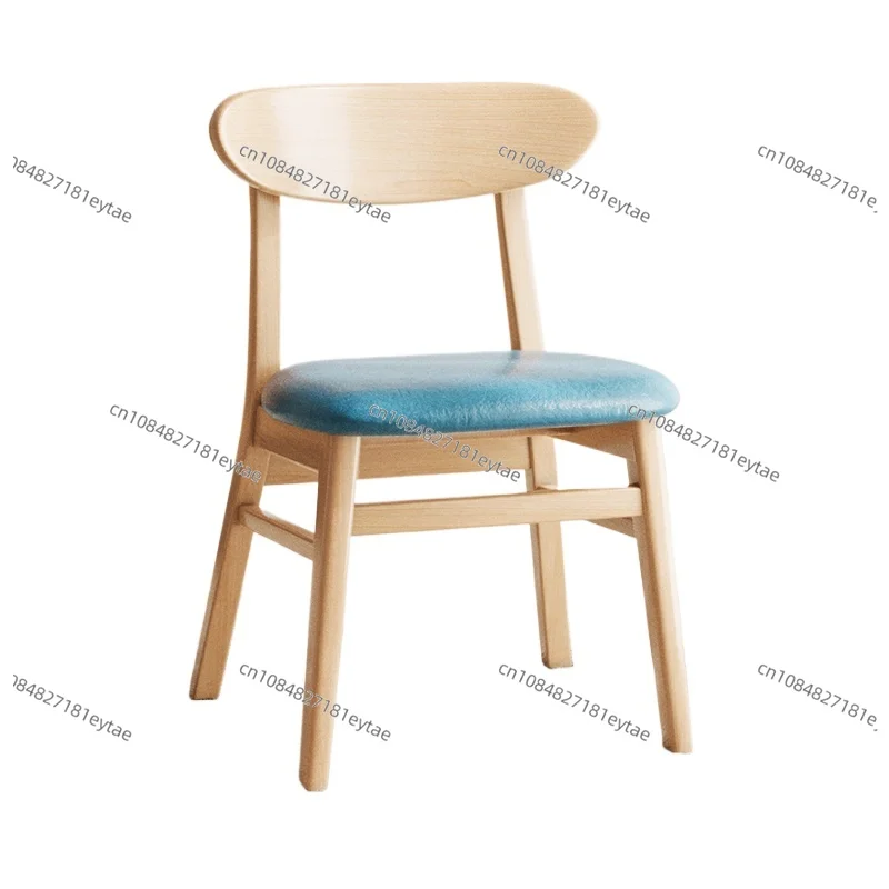 Household dining chairs, solid wood dining tables, chairs, tea chairs, minimalist modern commercial soft bags, leisure study,