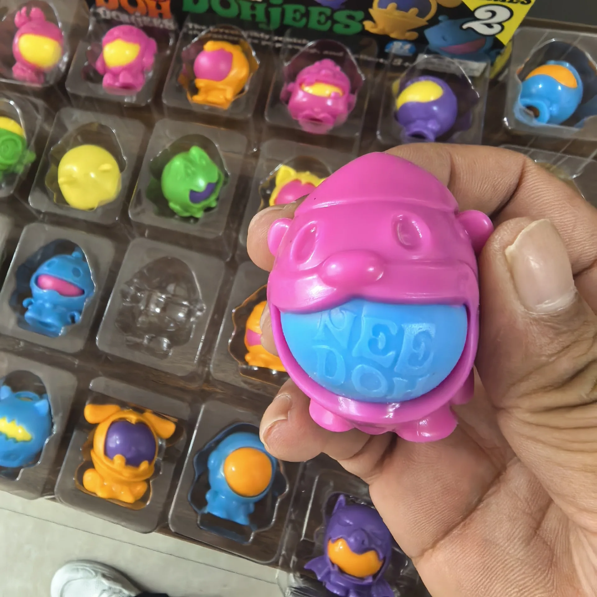 Needoh DohJees Emotional Monster Stress Relief Squeeze Venting Decompression Squishy Sensory Fidget Surprise Blind Box Adult