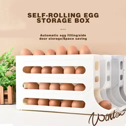 4 Layers Egg Holder Fridge Egg Storage Box Container Refrigerator Egg Dispenser Fridge Organizer Holders Kitchen Accessories