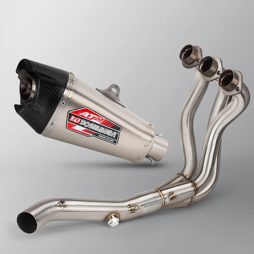 Full Motorcycle Systems Exhaust Escape Front Link Pipe Yoshimura Race AT2 Stainless w/ Muffler MT09 XSR900 TRACER 900 2014-2020