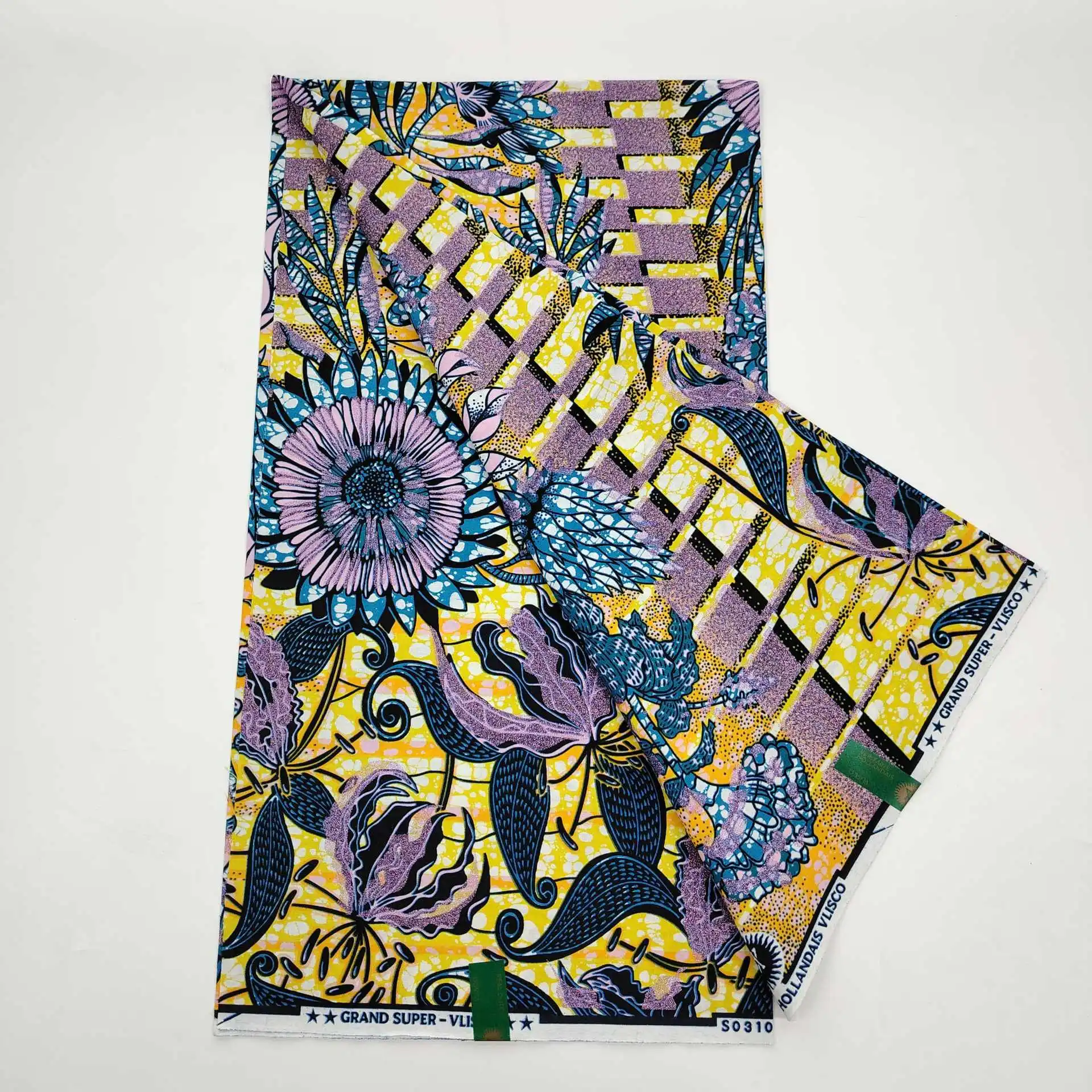 

Hot sales Soft Latest African Grand Golden Wax Fabric High Quality Women Flash Gold Print Batik Ankara Glitter Golden Wax New