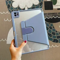Para iPad Pro 12,9 Funda 360 soporte giratorio Tablet Shell para Funda ipad pro 12 9 2021 2020 2018 2022 accesorios Coque